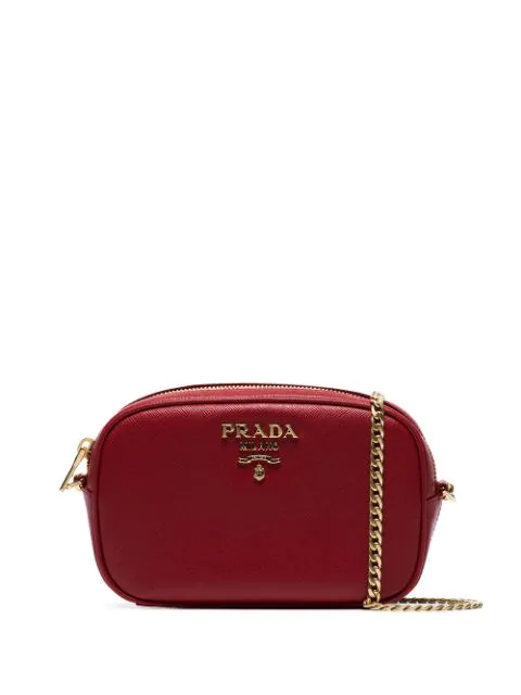 prada camera bag red