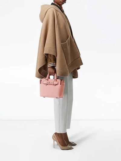 Shop Burberry The Mini Leather Belt Bag In Pink