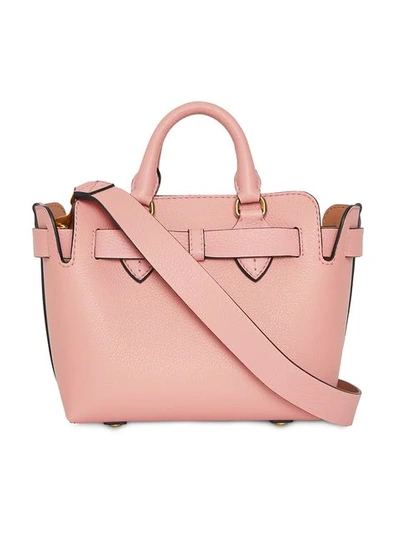 Shop Burberry The Mini Leather Belt Bag In Pink