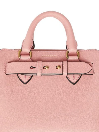 Shop Burberry The Mini Leather Belt Bag In Pink