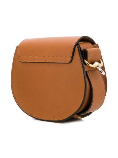 Shop Chloé Tess Shoulder Bag In Brown