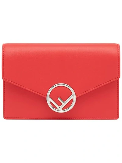 Shop Fendi F Is  Wallet On Chain Bag In Red