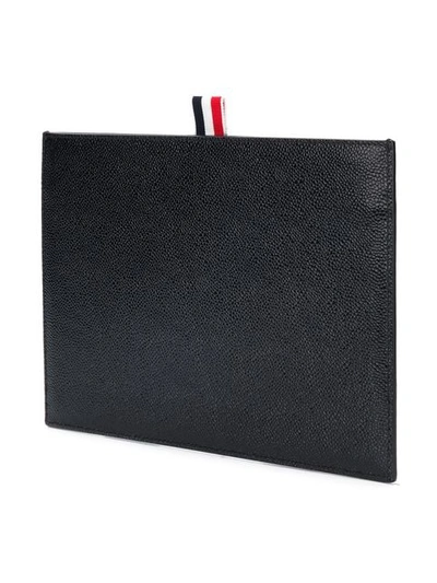 Shop Thom Browne Pebbled Clutch In Black