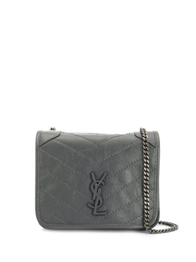 Shop Saint Laurent Niki Baby Bag In Grey