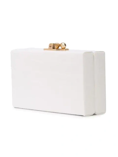 Shop Edie Parker Box Clutch In White