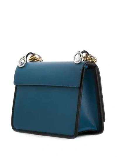 Shop Fendi Kan I F Shoulder Bag In Blue