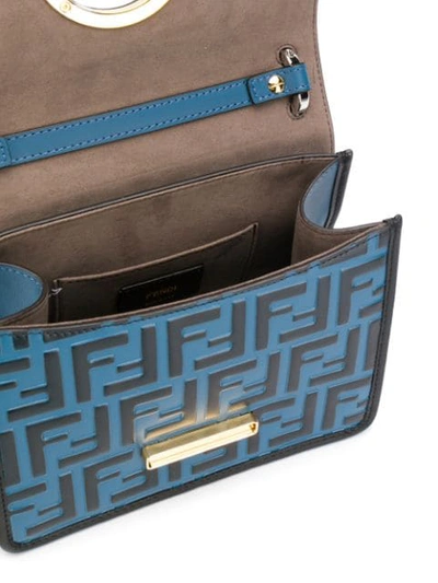 Shop Fendi Kan I F Shoulder Bag In Blue