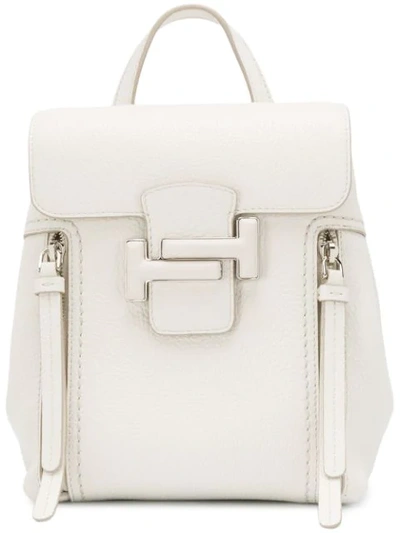 Shop Tod's Classic Backpack In White