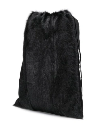 Shop Simonetta Ravizza Furrissima Drawstring Bag In Black