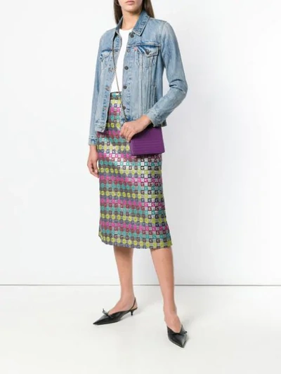 Shop Dolce & Gabbana Intrecciato Wallet Bag In Pink