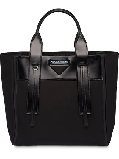Shop Prada Ouverture Medium Tote Bag In Black