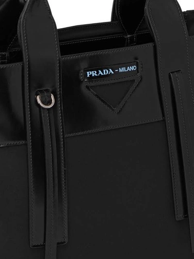 Shop Prada Ouverture Medium Tote Bag In Black