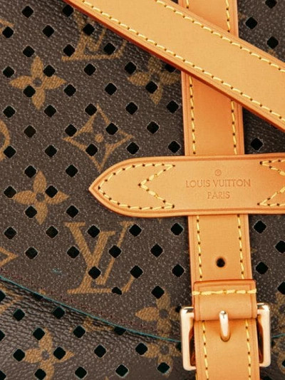 Pre-owned Louis Vuitton Saumur 30 Monogram Perforated M93998 In Brown