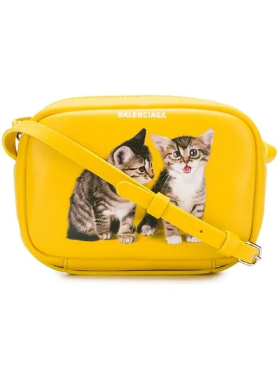Shop Balenciaga Everyday Xs Camera Bag In Yellow