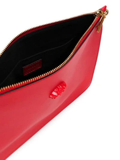 Shop Versace Palazzo Medusa Wristlet Clutch Bag - Red