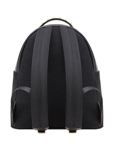 Shop Fendi Bag Bugs Backpack In F0kur-black+ Soft Gold