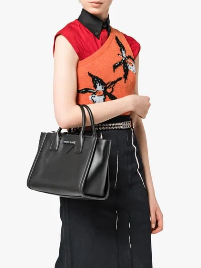 Shop Prada Concept Calf Leather Bag In Black