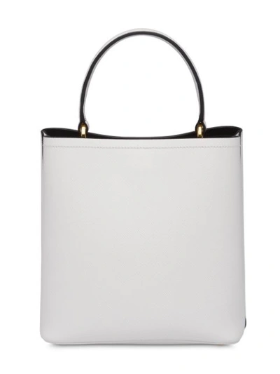Shop Prada Double Bucket Bag - White