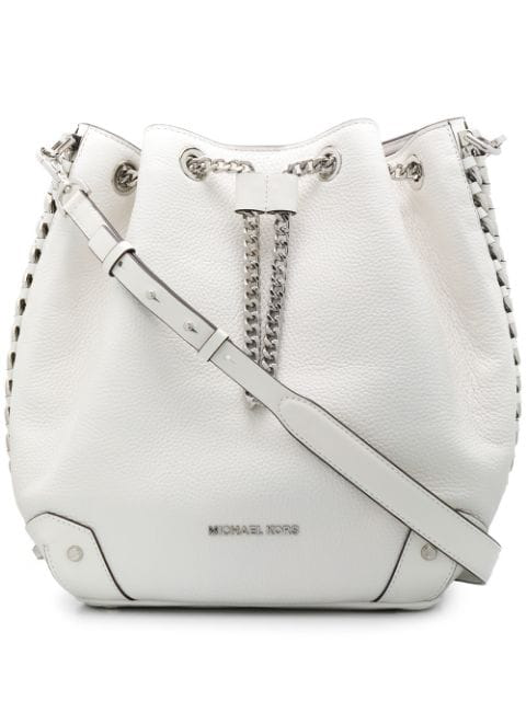 michael kors white bucket bag