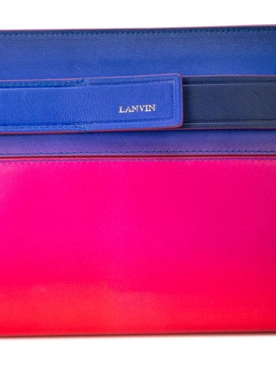 Shop Lanvin Slim Clutch Bag In Pink