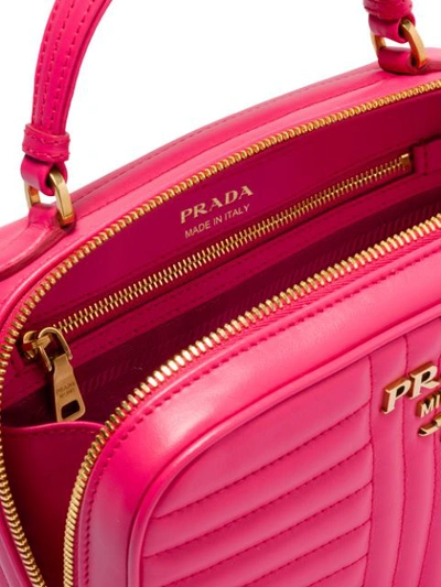 Shop Prada Kleine 'diagramme' Schultertasche In Pink
