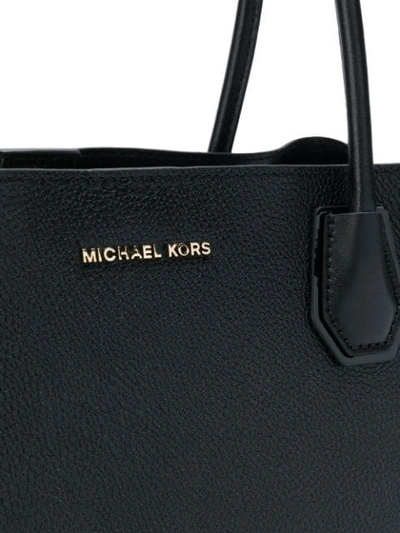 Shop Michael Michael Kors Padlock Tote In Black