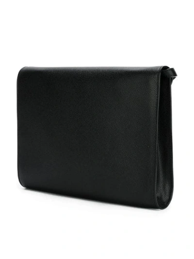 Shop Valextra Envelope Crossbody Bag In Black