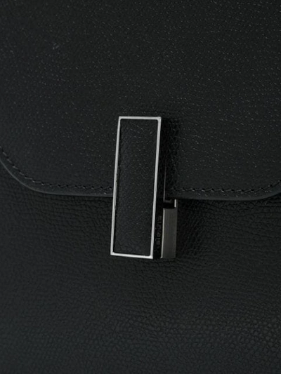 Shop Valextra Envelope Crossbody Bag In Black
