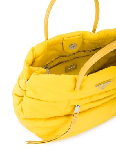 Pre-owned Prada Padded 2way Bag In Giallo / Yellow