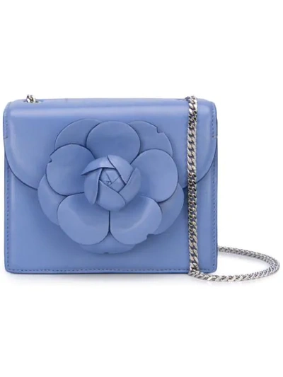 Shop Oscar De La Renta Mini Tro Crossbody Bag In Blue