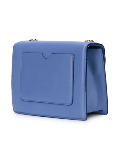 Shop Oscar De La Renta Mini Tro Crossbody Bag In Blue