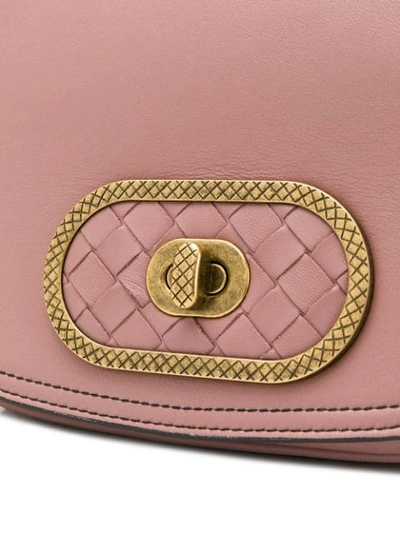 Shop Bottega Veneta Crossbody Satchel Bag In Pink