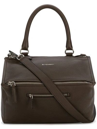 Shop Givenchy Medium Pandora Bag In Grey