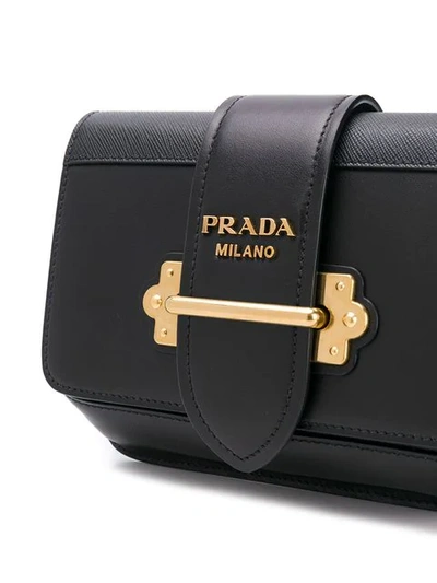 Shop Prada Classic Logo Belt Bag In Black