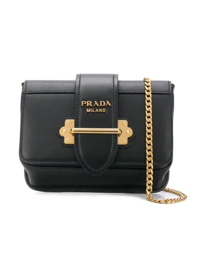 Shop Prada Classic Logo Belt Bag In Black