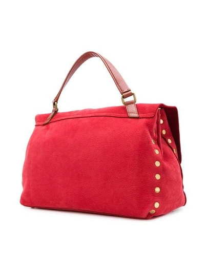 Shop Zanellato Stud Detail Tote Bag In Red