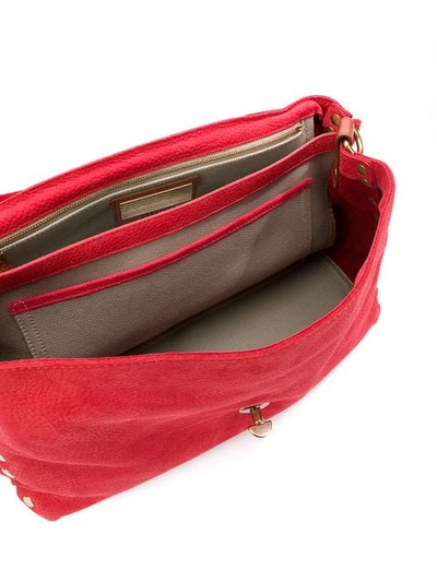 Shop Zanellato Stud Detail Tote Bag In Red