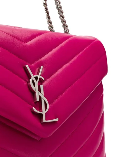 Shop Saint Laurent Loulou Shoulder Bag - Pink