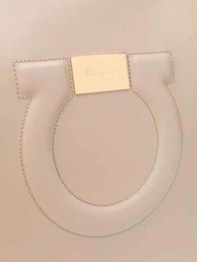 Shop Ferragamo Gancino Tote Bag In Neutrals