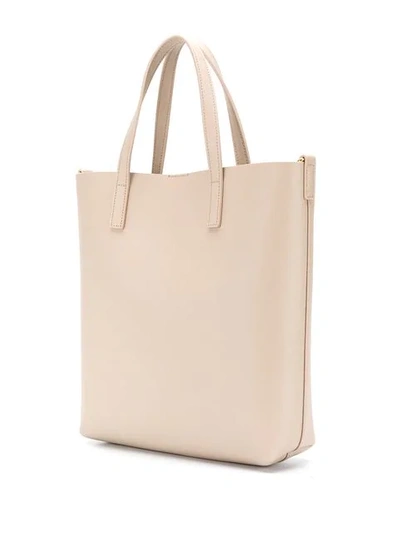 Shop Saint Laurent Top Handles Tote Bag In Neutrals