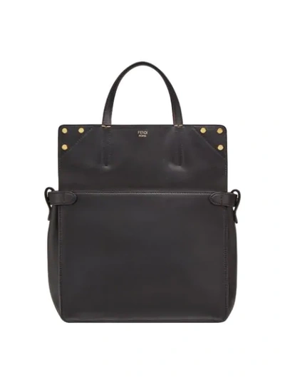 Shop Fendi Small  Flip Tote Bag In Black