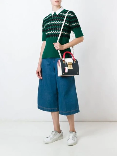 Shop Thom Browne Fun-mix Mrs. Thom Mini Bag In Blue