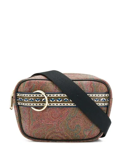 Shop Etro Buckle Detail Belt Bag - Brown