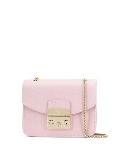 Shop Furla Mini Metropolis Crossbody Bag In Pink