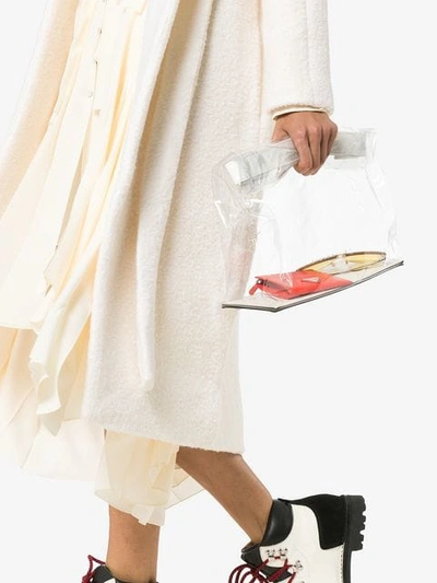 white and transparent lunchbag 30 PVC clutch bag