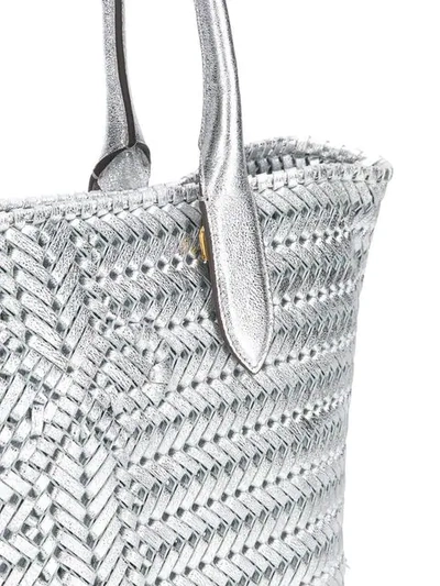 Shop Anya Hindmarch Neeson Tote Bag In Silver