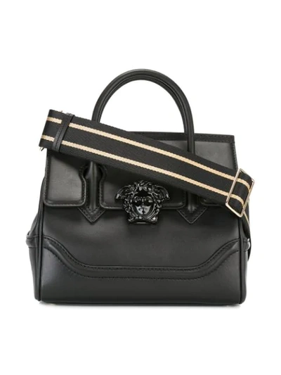 Shop Versace Palazzo Empire Shoulder Bag In Knjoc Noir/noir