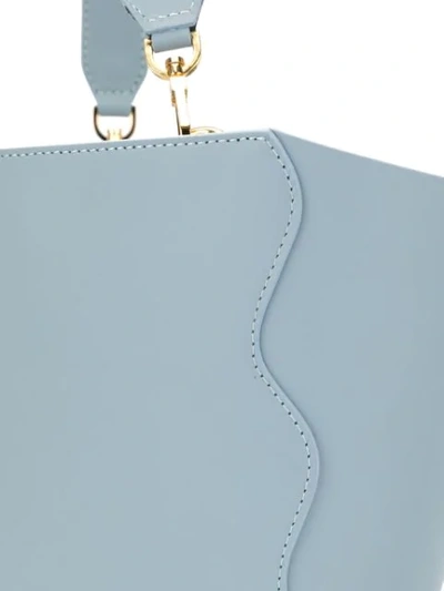 Shop Mansur Gavriel Mini Ocean Tote Bag In Blue