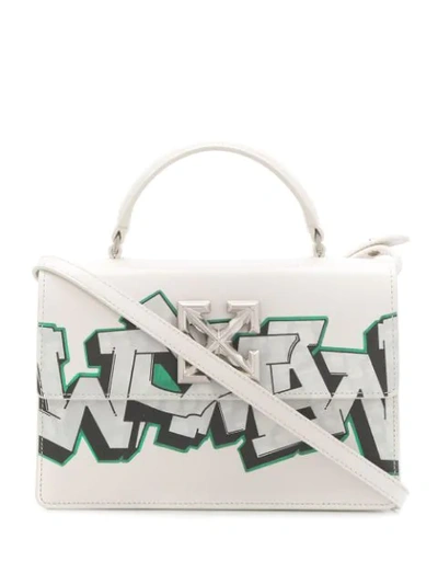 Shop Off-white Jitney Graffiti Bag In White