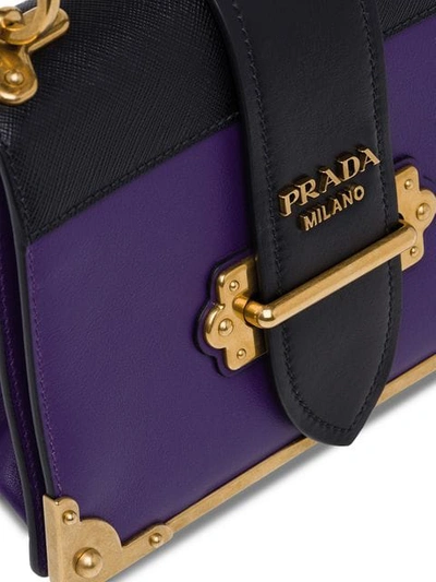 Shop Prada Cahier Leather Bag - Pink